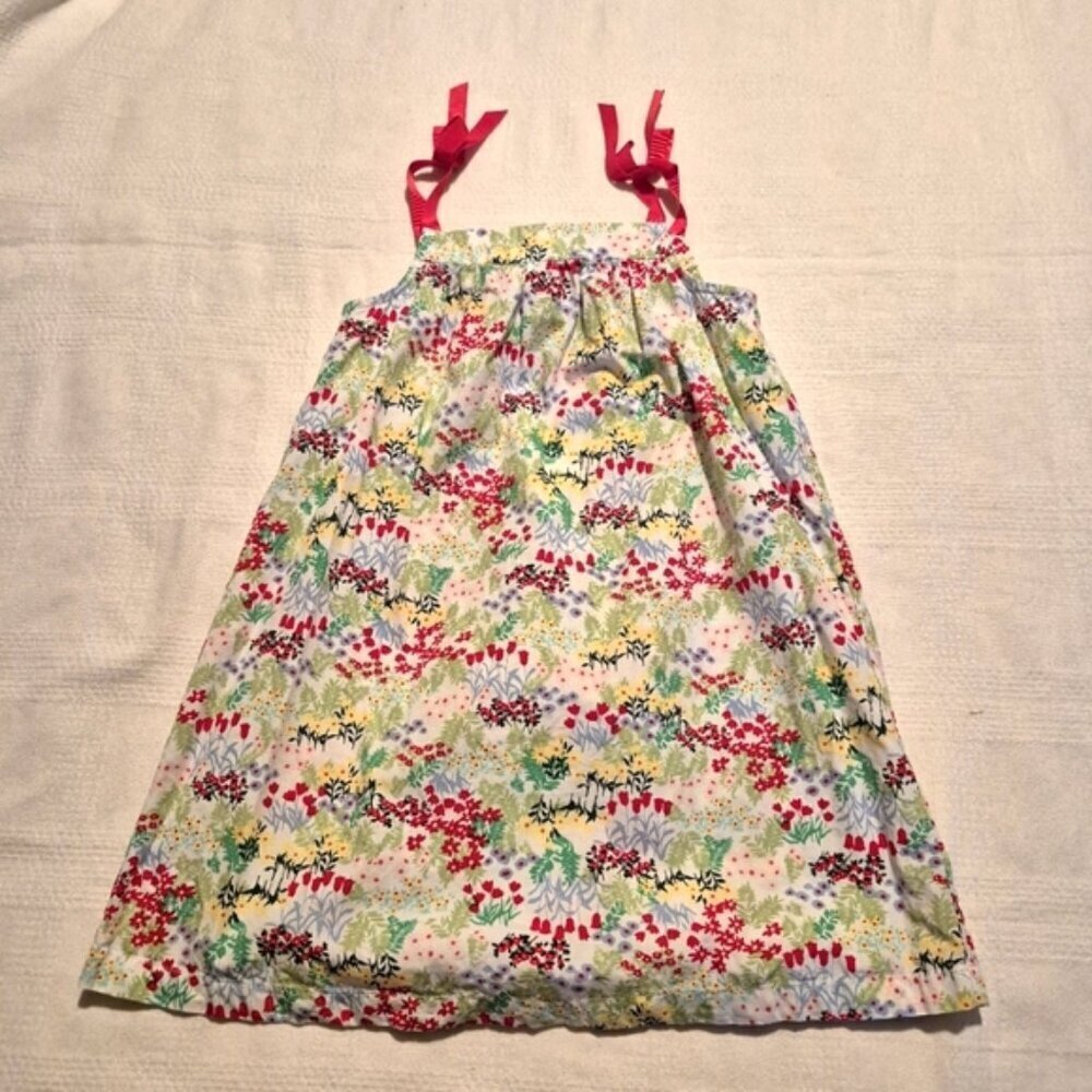 Hanna Andersson girls size 100 or 4 sleeveless dress, floral design, EUC